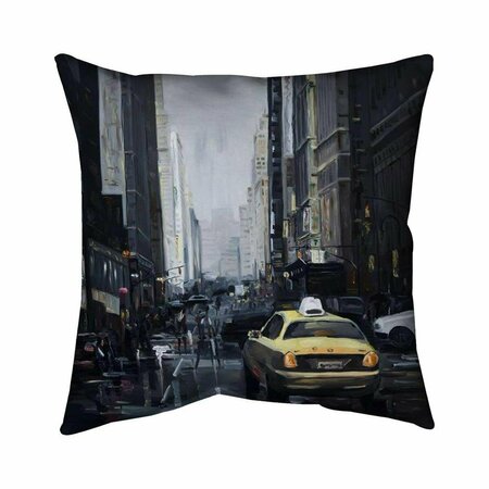 BEGIN HOME DECOR 26 x 26 in. New York in the Dark-Double Sided Print Indoor Pillow 5541-2626-CI374